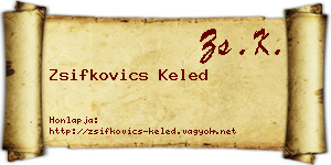 Zsifkovics Keled névjegykártya